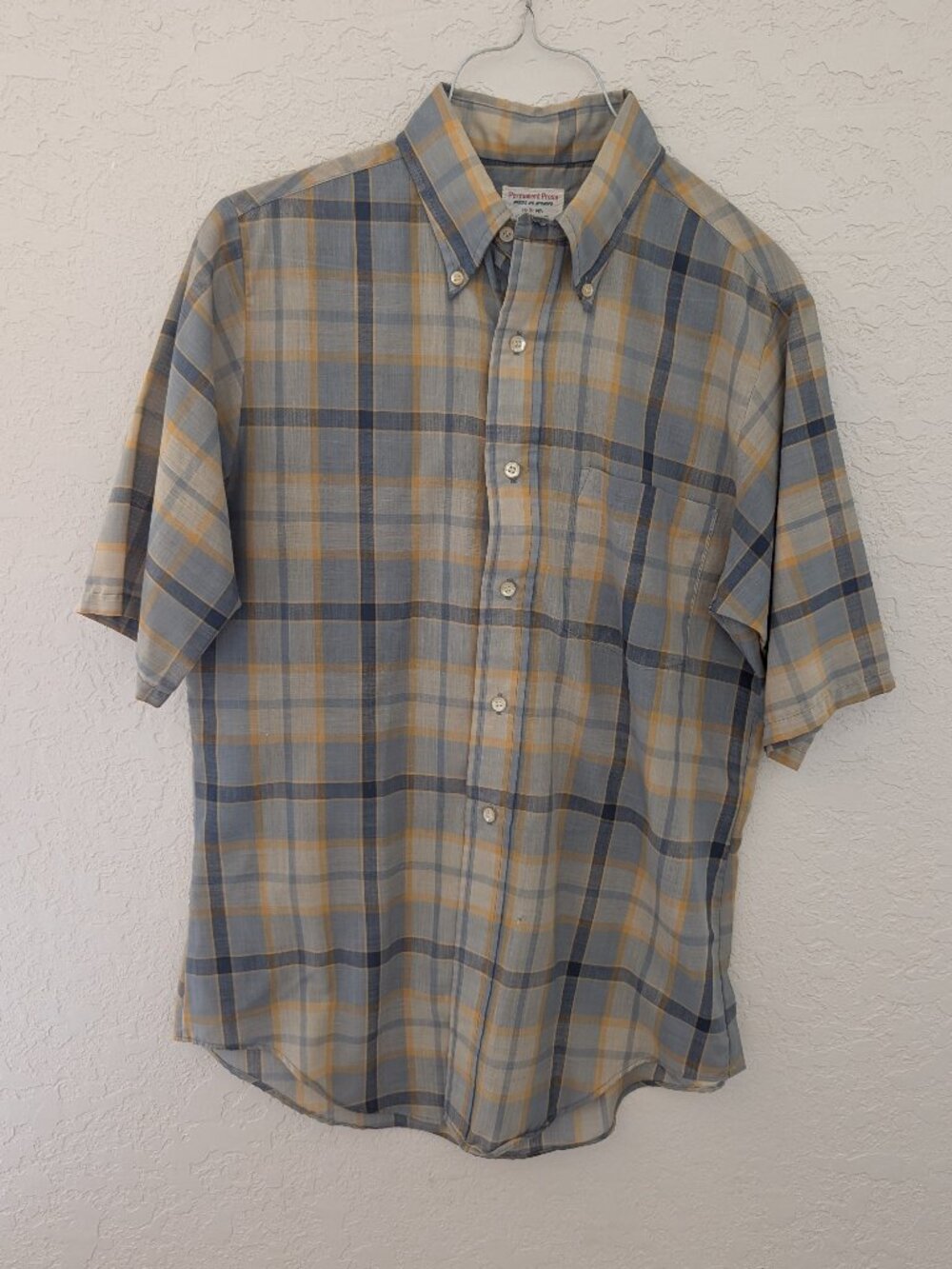 Vintage JC Penney Plaid Collared Button Up Shirt Size S 90s